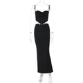 NTG Spaghetti Straps Chest Wrap Fashion Hip Suit