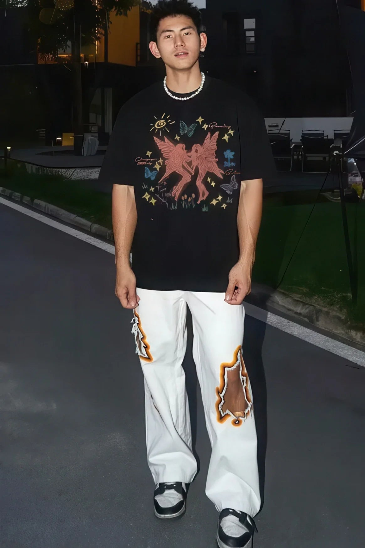 NTG x Flame Burnout Denim Jeans