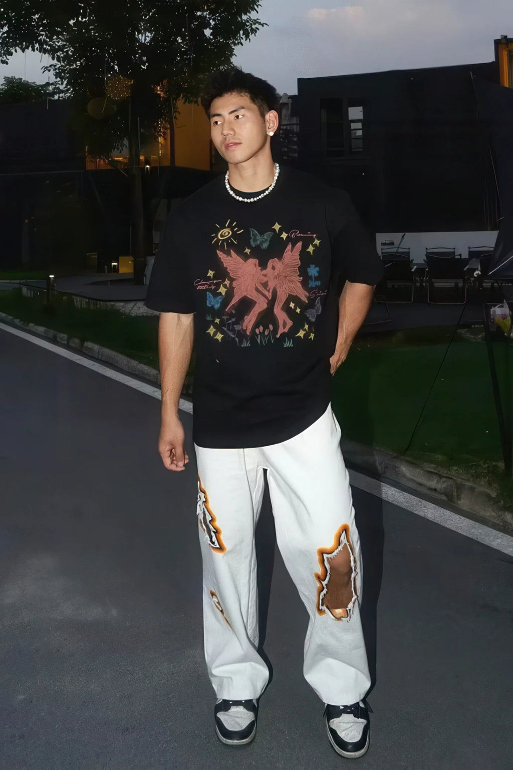 NTG x Flame Burnout Denim Jeans