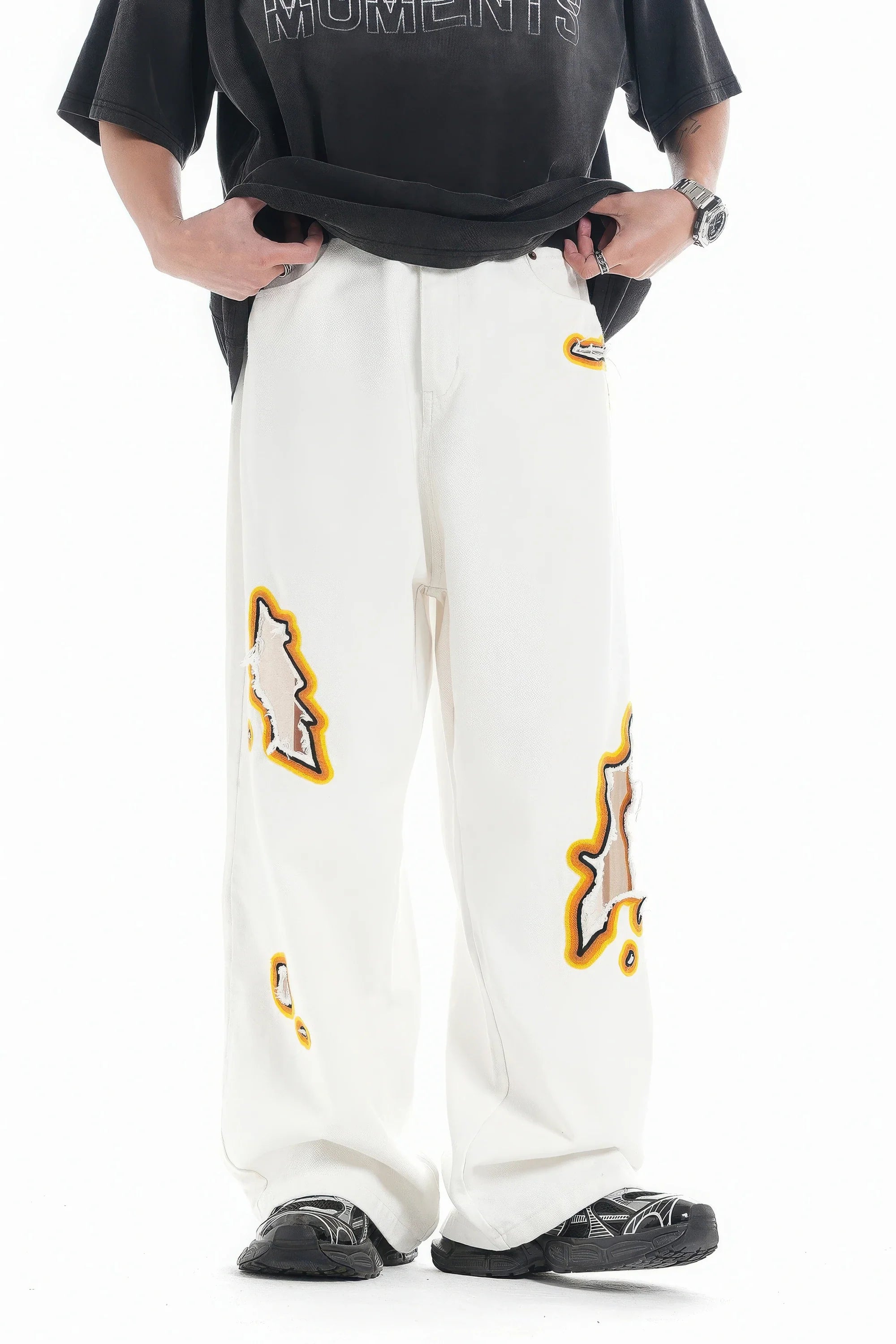 NTG x Flame Burnout Denim Jeans