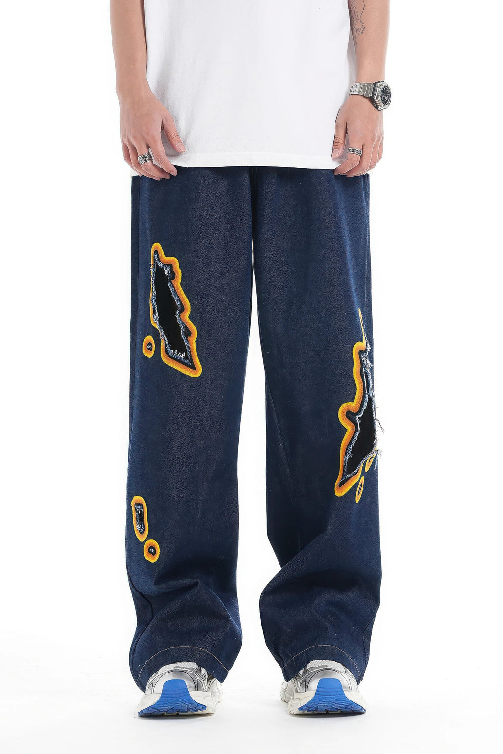 NTG x Flame Burnout Denim Jeans