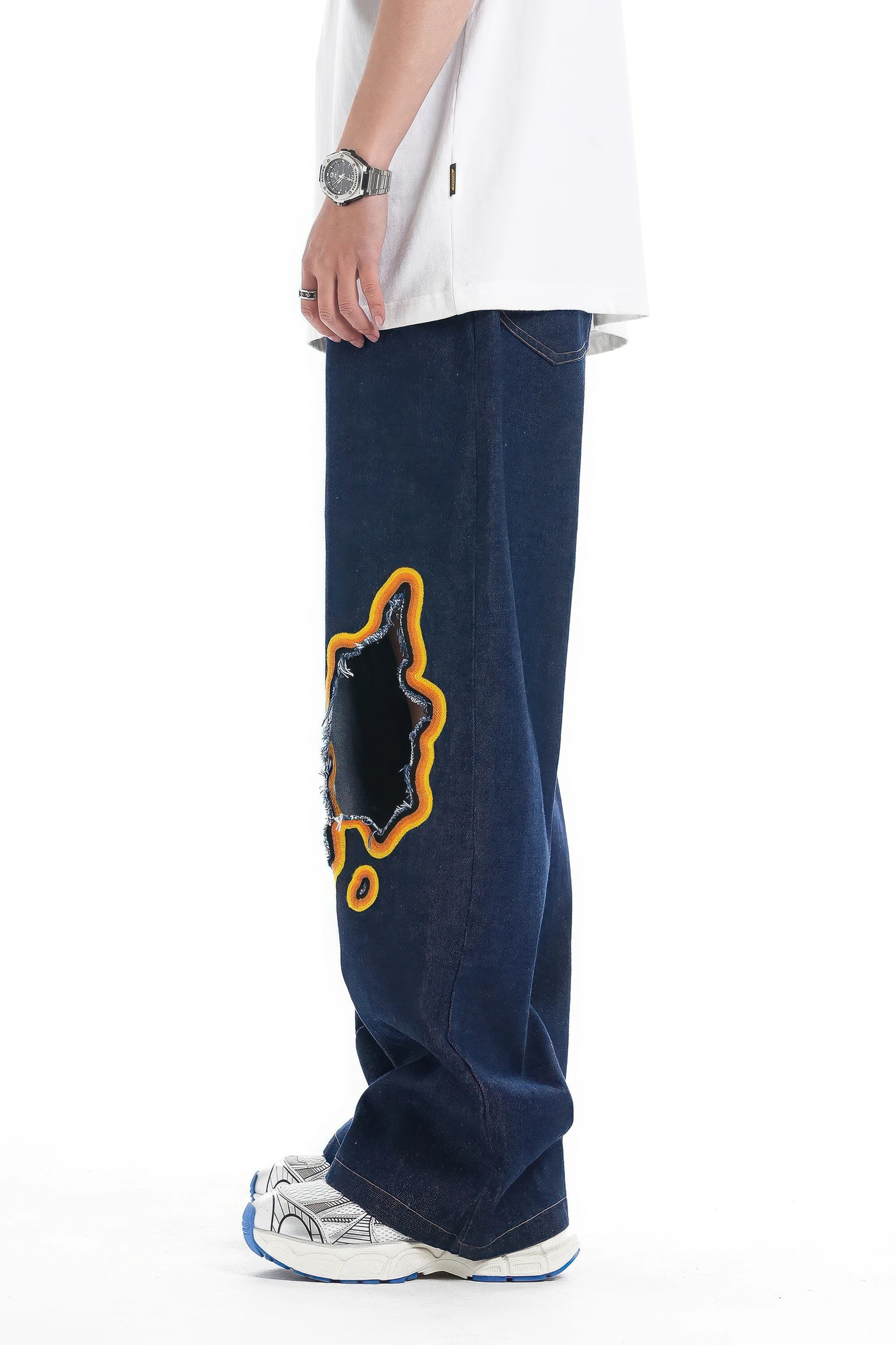 NTG x Flame Burnout Denim Jeans