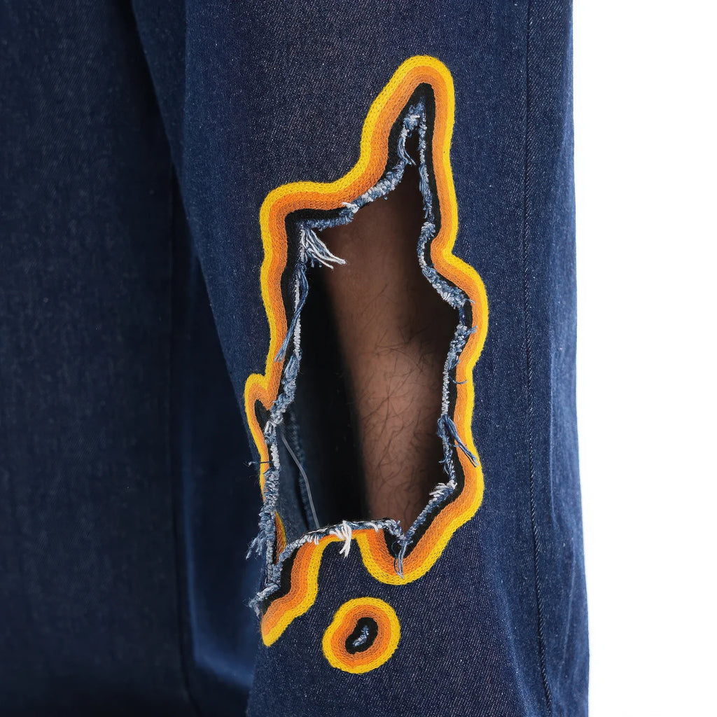 NTG x Flame Burnout Denim Jeans