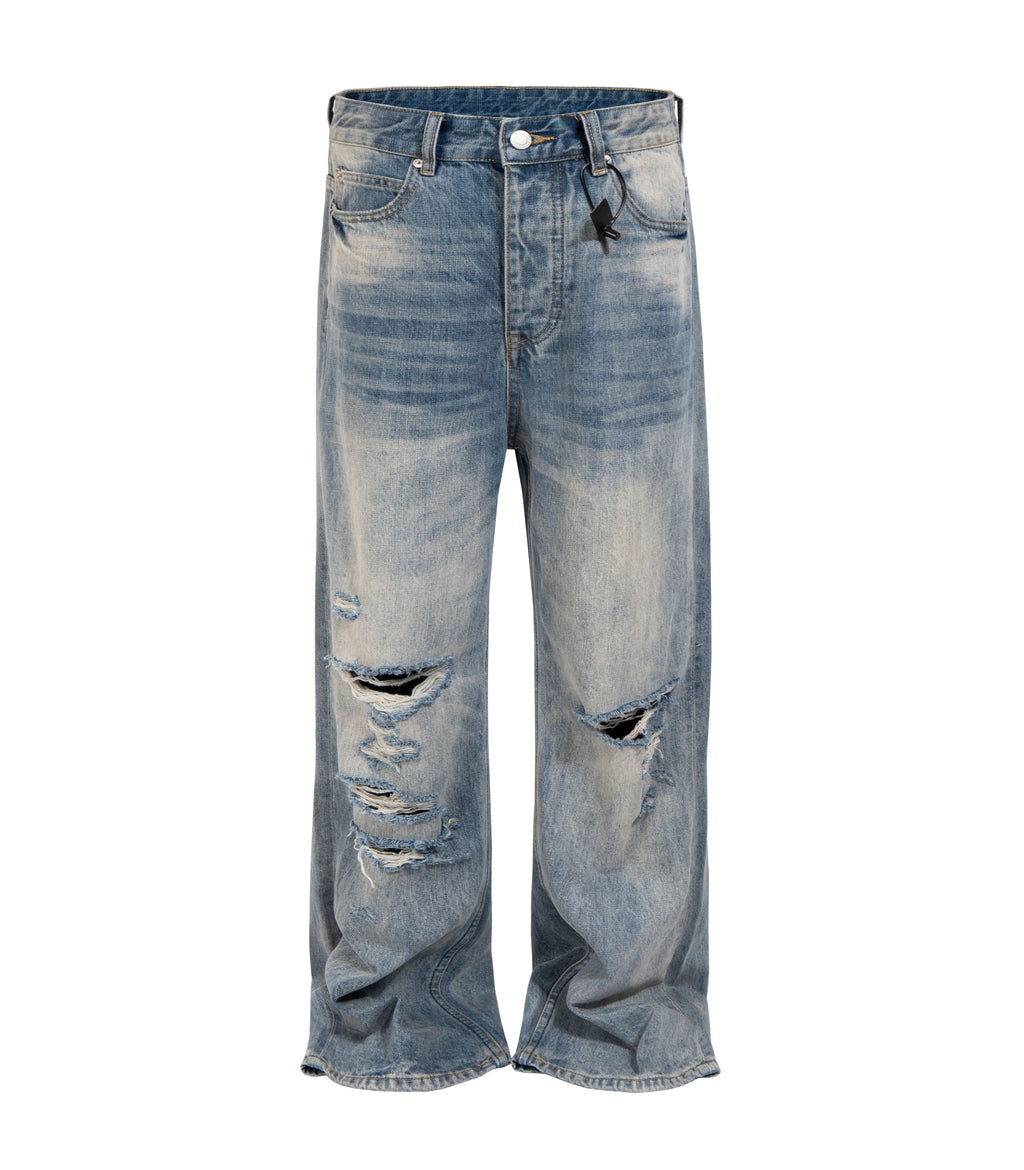 NTG x LIGHT WASH DESTROYED DENIM