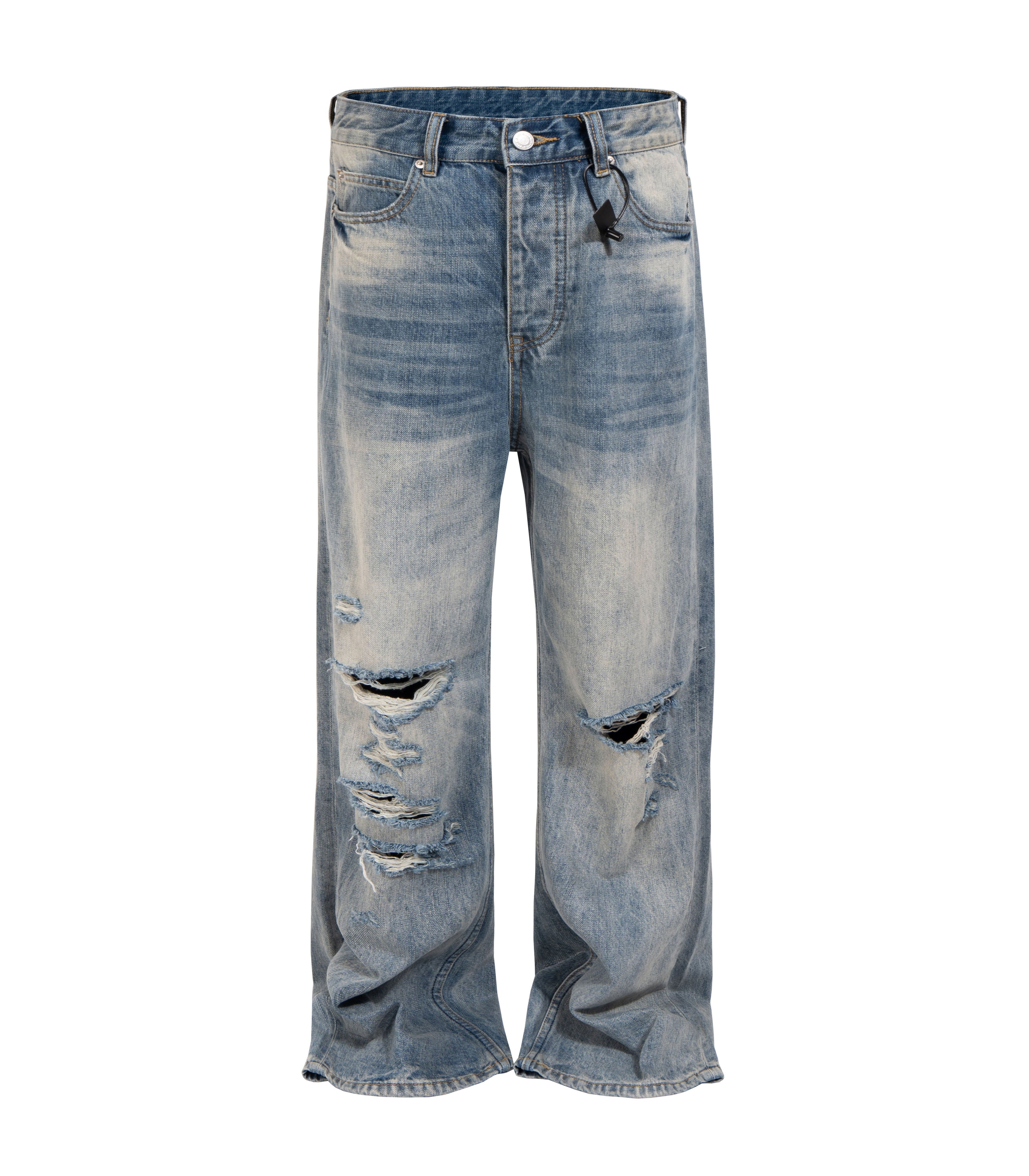 NTG x LIGHT WASH DESTROYED DENIM