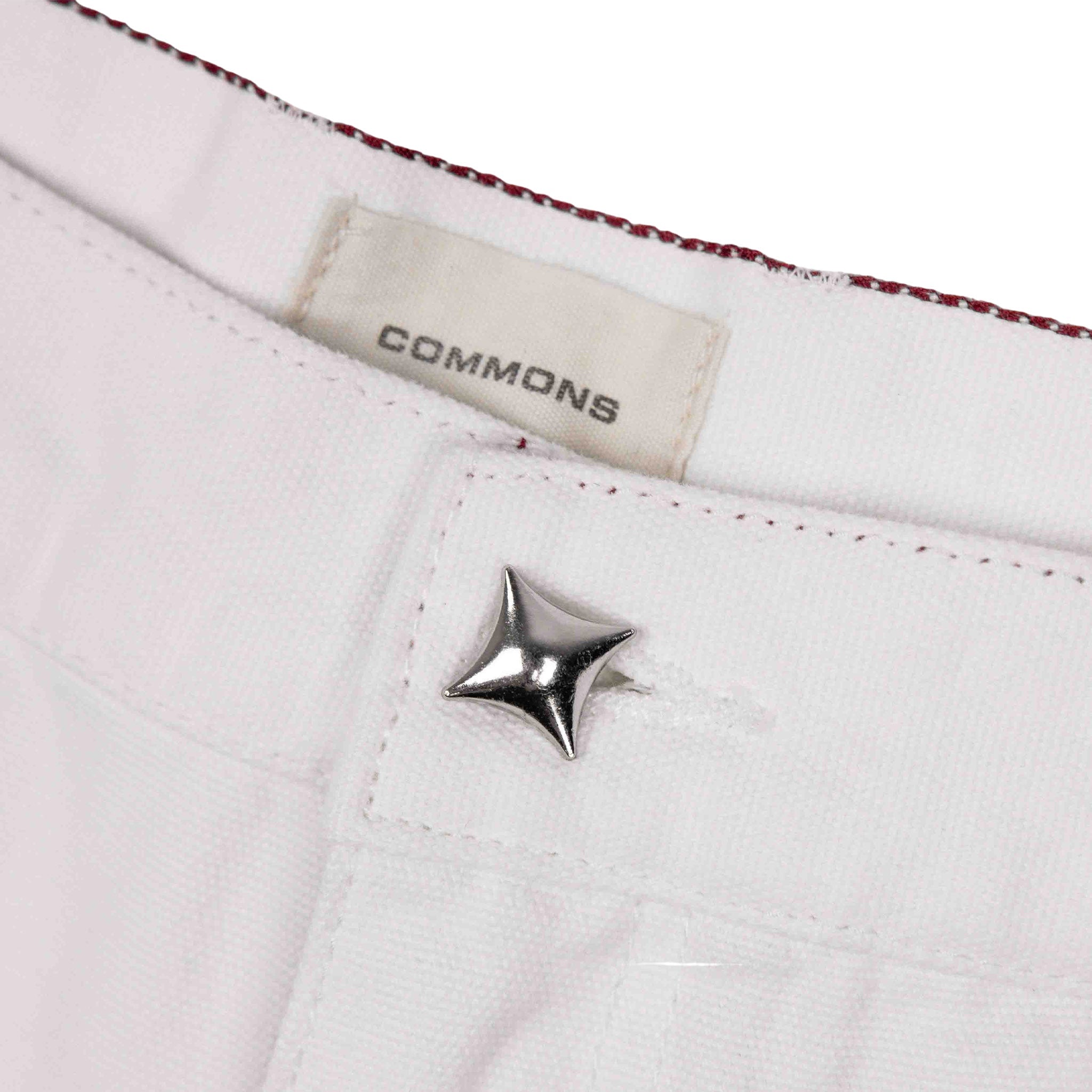 NTG x Commons Star Denim Pant White